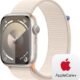 Apple Watch Series 9 [GPS 45mm] Smartwatch with Starlight Aluminum Case with Starlight Sport Loop One Size.